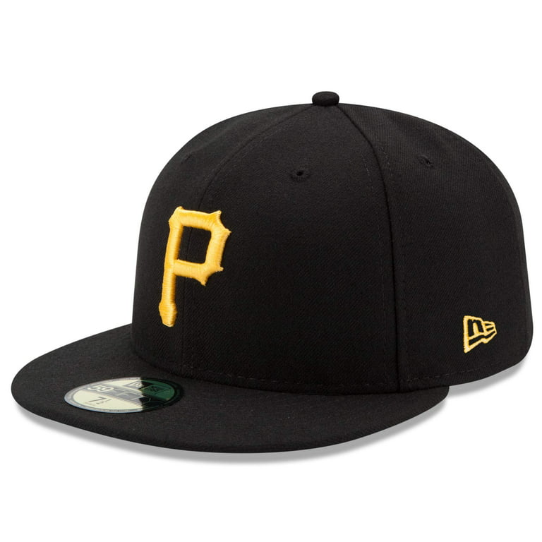 Men's New Era Black Pittsburgh Pirates Game Authentic Collection On-Field 59FIFTY Fitted Hat, Size: 7 1/8