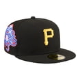 thumbnail image 1 of Men's New Era  Black Pittsburgh Pirates Hidden Hit 59FIFTY Fitted Hat, 1 of 5