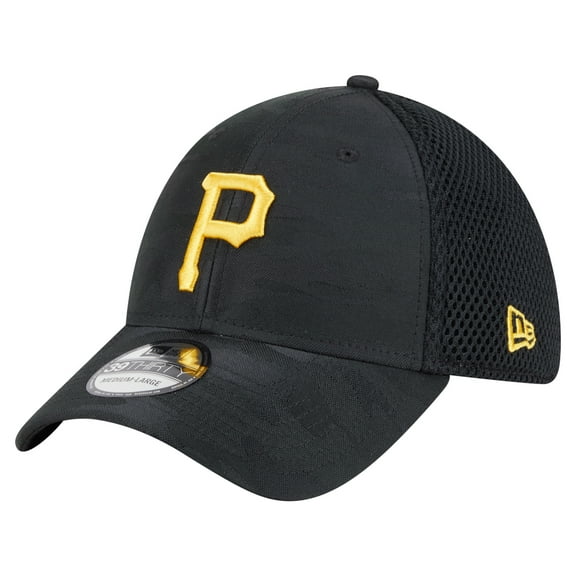 Men's New Era Black Pittsburgh Pirates Subtle Camo 39THIRTY Flex Hat