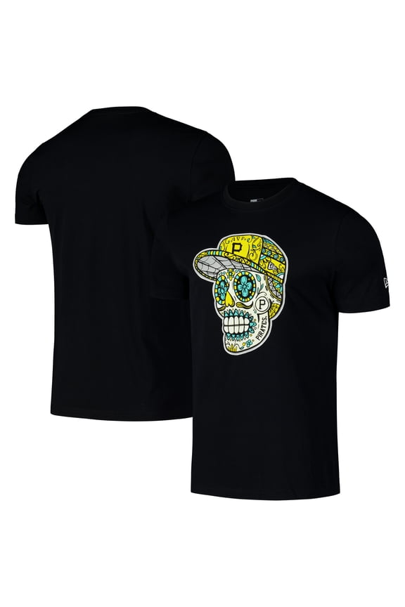 Men's New Era Black Pittsburgh Pirates Sugar Skulls T-Shirt