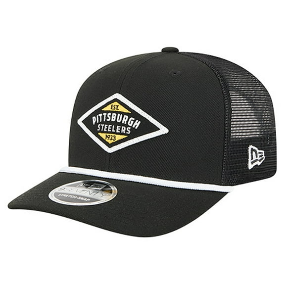 Men's New Era Black Pittsburgh Steelers Team 9SEVENTY Adjustable Hat