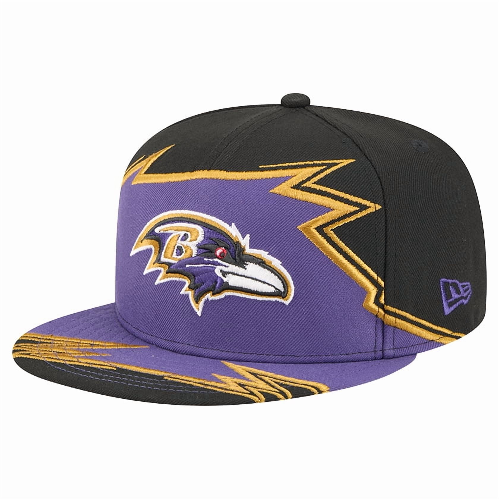 Men's New Era Black/Purple Baltimore Ravens Break 59FIF…