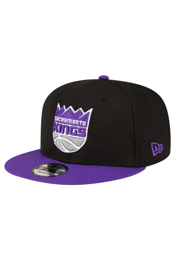 Men's New Era Black/Purple Sacramento Kings Official Team Color 2Tone 9FIFTY Snapback Hat
