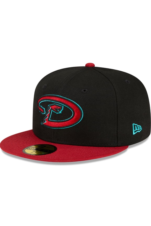 Men's New Era  Black/Red Arizona Diamondbacks Road Authentic Collection On-Field 59FIFTY Fitted Hat
