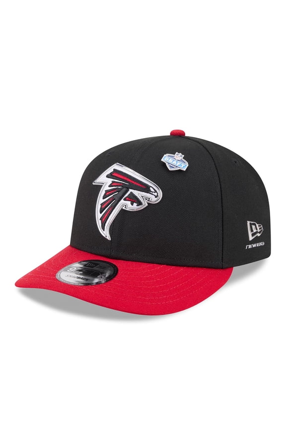 Men's New Era  Black/Red Atlanta Falcons 2026 NFL Draft On Stage Pre-Curved 9FIFTY Snapback Hat