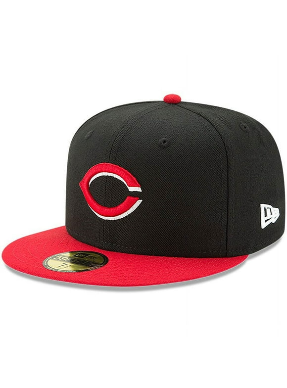 Men's New Era Black/Red Cincinnati Reds Road Authentic Collection On-Field 59FIFTY Fitted Hat