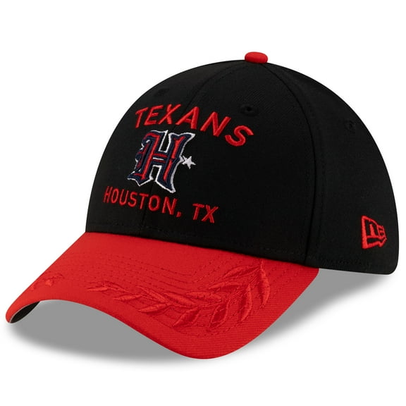 Men's New Era  Black/Red Houston Texans 2025 NFL Draft 39THIRTY Flex Hat