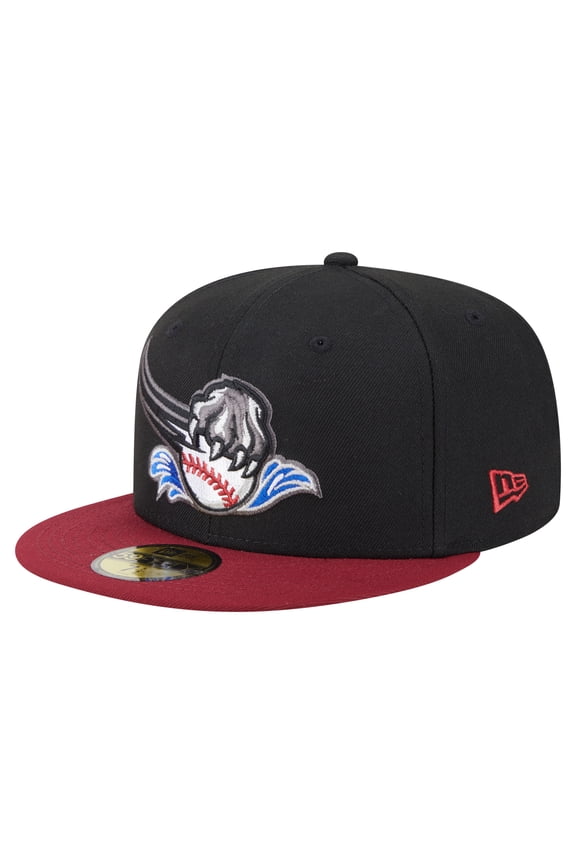 Men's-New Era Black/Red Sacramento River Cats Authentic Collection 59FIFTY Fitted Hat