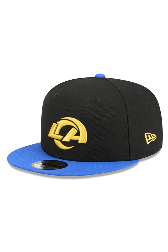 Men's New Era Black/Royal Los Angeles Rams 9FIFTY Snapback Hat