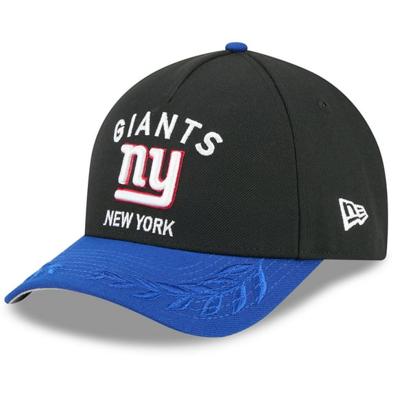 Men's New Era Black/Royal New York Giants 2025 NFL Draft 9FORTY A-Frame M-Crown Adjustable Hat