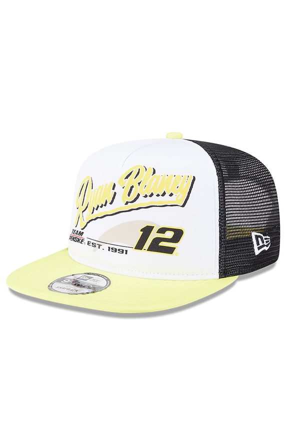 Men's New Era Black Ryan Blaney  9FIFTY A-Frame Retro Script Snapback Hat