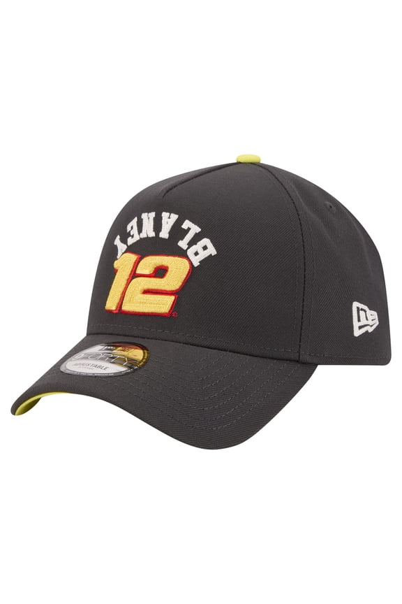 Men's New Era Black Ryan Blaney Upside-Down Chain Stitch A-Frame 9FORTY Adjustable Hat