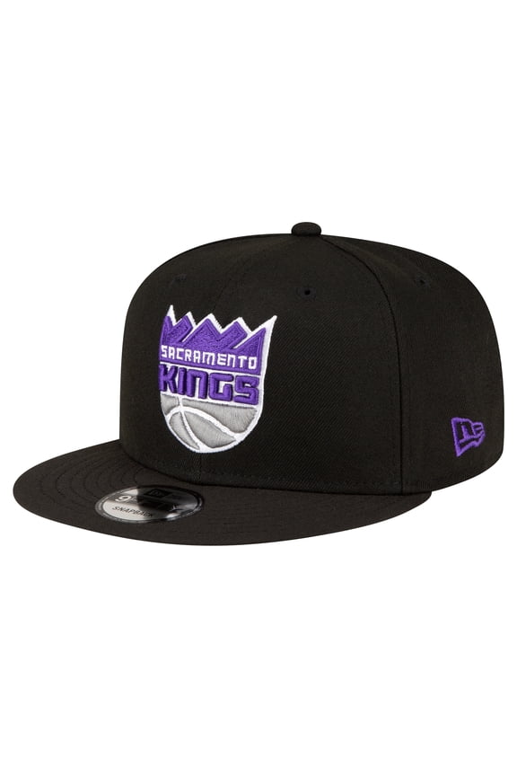 Men's New Era Black Sacramento Kings Official Team Color 9FIFTY Snapback Hat