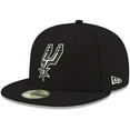 thumbnail image 1 of Men's New Era Black San Antonio Spurs Official Team Color 59FIFTY Fitted Hat, 1 of 6