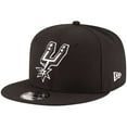 thumbnail image 1 of Men's New Era Black San Antonio Spurs Official Team Color 9FIFTY Snapback Hat, 1 of 5
