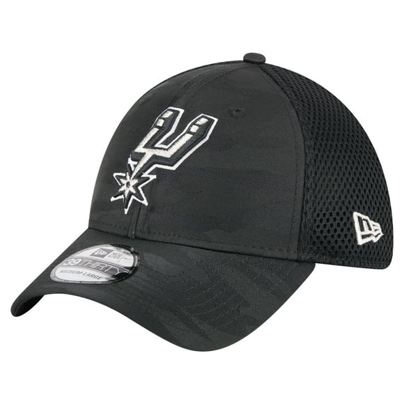 Men's-New Era  Black San Antonio Spurs Subtle Camo 39THIRTY Flex Hat