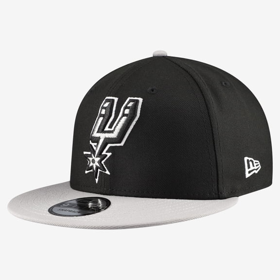 Men's New Era Black San Antonio Spurs Two-Tone 9FIFTY Snapback Hat