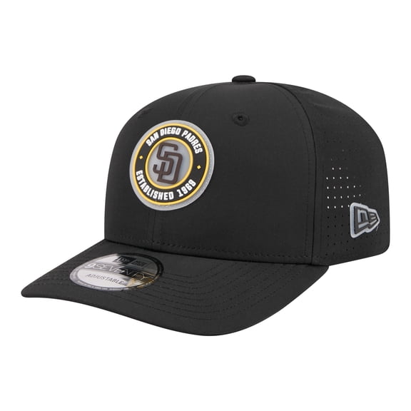 Men's New Era Black San Diego Padres Circle 9SEVENTY Adjustable Hat