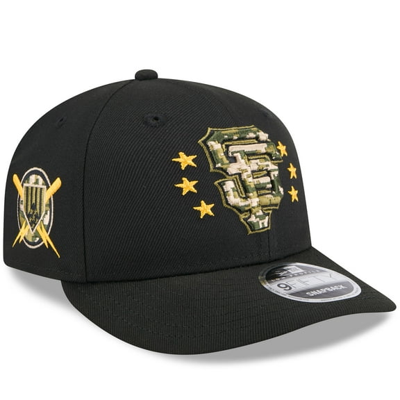 Men's New Era Black San Francisco Giants 2024 Armed Forces Day Low Profile 9FIFTY Snapback Hat