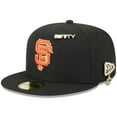 thumbnail image 1 of Men's New Era  Black San Francisco Giants 2025 59FIFTY Day 59FIFTY Fitted Hat with Pins, 1 of 5