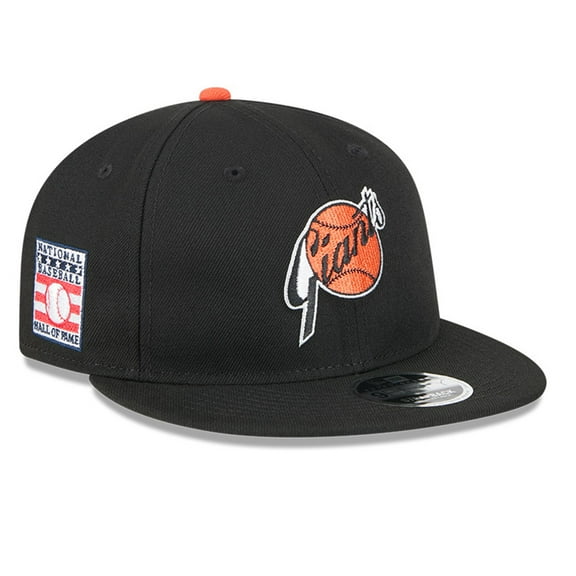Men's New Era Black San Francisco Giants Baseball Hall of Fame Retro Crown 9FIFTY Adjustable Hat