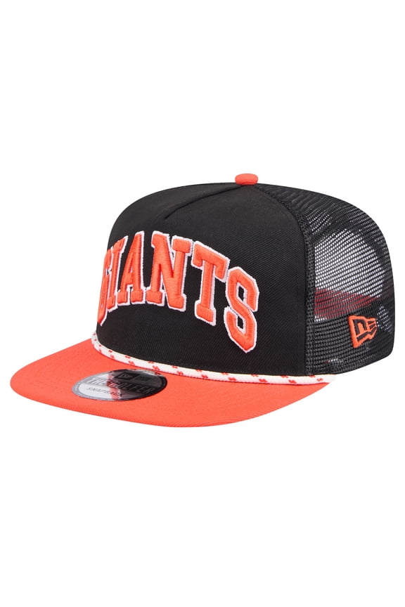 Men's New Era Black San Francisco Giants Throwback Meshback Golfer Hat