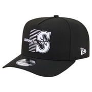 Mens New Era Black Seattle Mariners Motion A-Frame 9FIFTY Snapback Hat