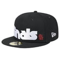 thumbnail image 1 of Men's New Era Black St. Louis Cardinals Checkered Undervisor 59FIFTY Fitted Hat, 1 of 6
