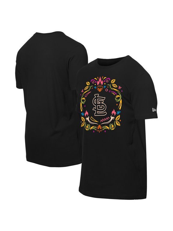 Men's New Era Black St. Louis Cardinals D-a de los Muertos T-Shirt