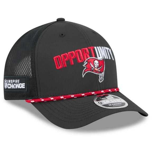 Men's New Era Black Tampa Bay Buccaneers 2025 Inspire Change 9FORTY M-Crown Adjustable Hat