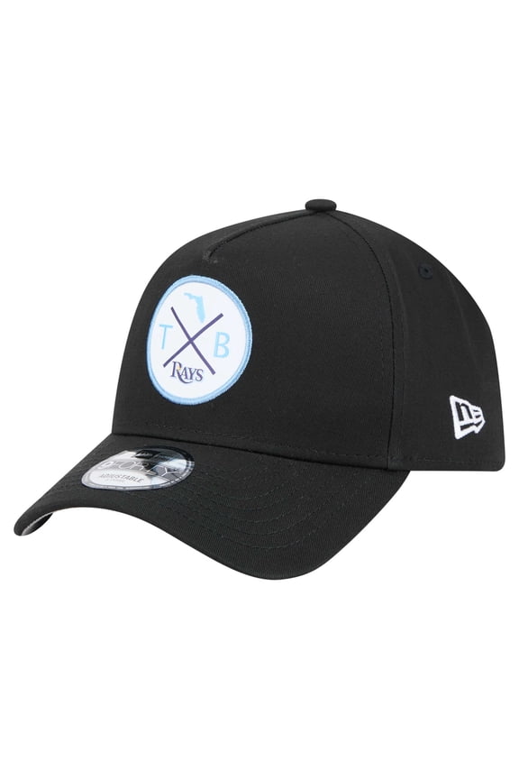 Men's New Era Black Tampa Bay Rays 9FORTY A-Frame Adjustable Hat