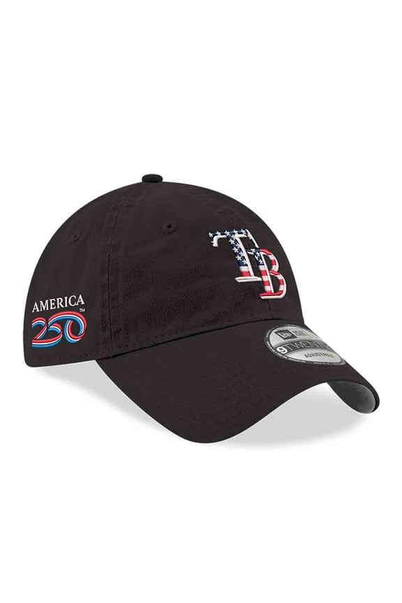 Men's New Era Black Tampa Bay Rays America 250 9TWENTY Adjustable Hat