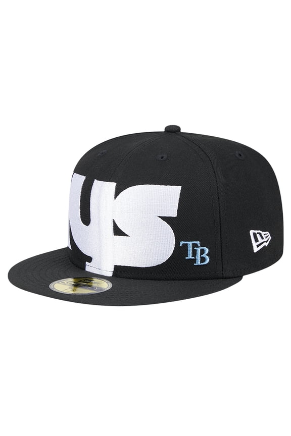 Men's New Era Black Tampa Bay Rays Checkered Undervisor 59FIFTY Fitted Hat