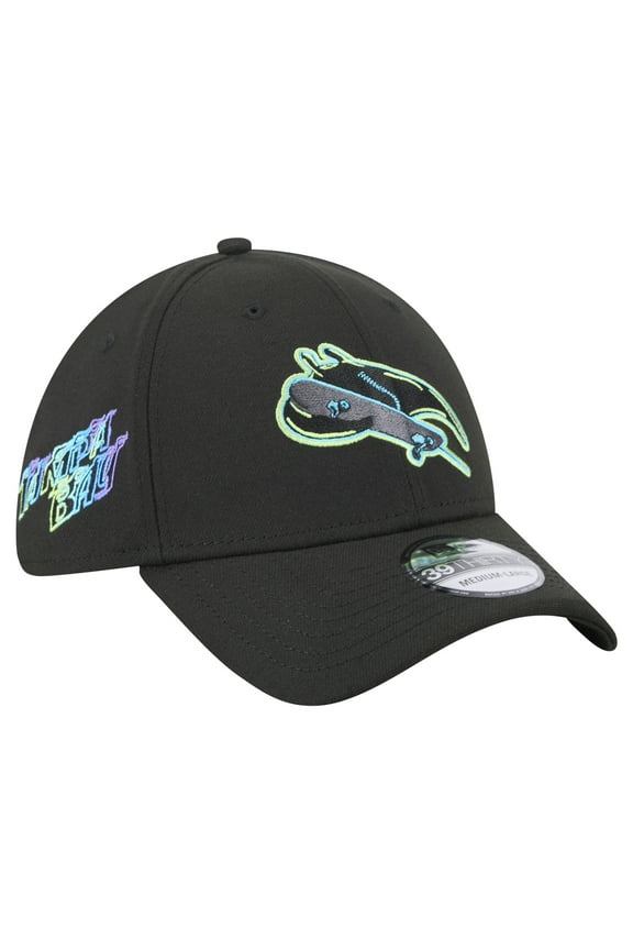 Men's New Era Black Tampa Bay Rays City Connect 39THIRTY Flex Hat