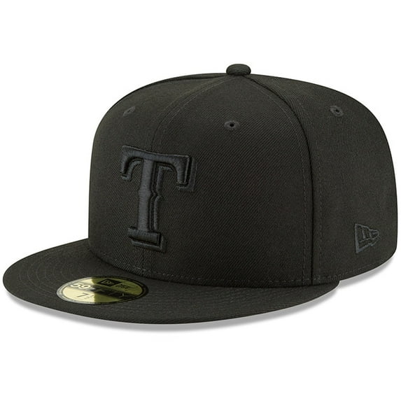 Men's New Era Black Texas Rangers Primary Logo Basic 59FIFTY Fitted Hat
