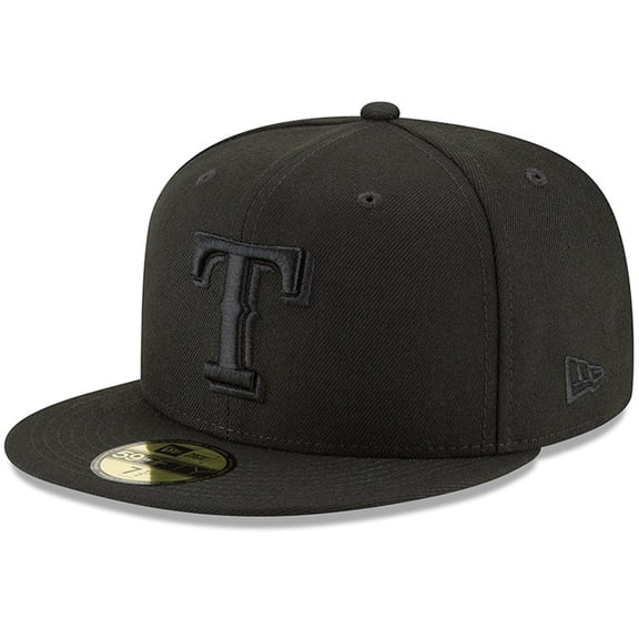 Men's New Era Black Texas Rangers Primary Logo Basic 59FIFTY Fitted Hat