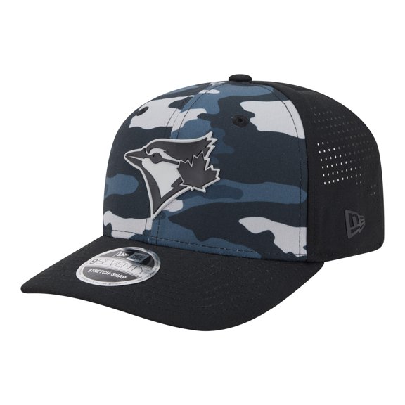 Men's New Era Black Toronto Blue Jays Tonal Camo 9SEVENTY Stretch-Snap Hat