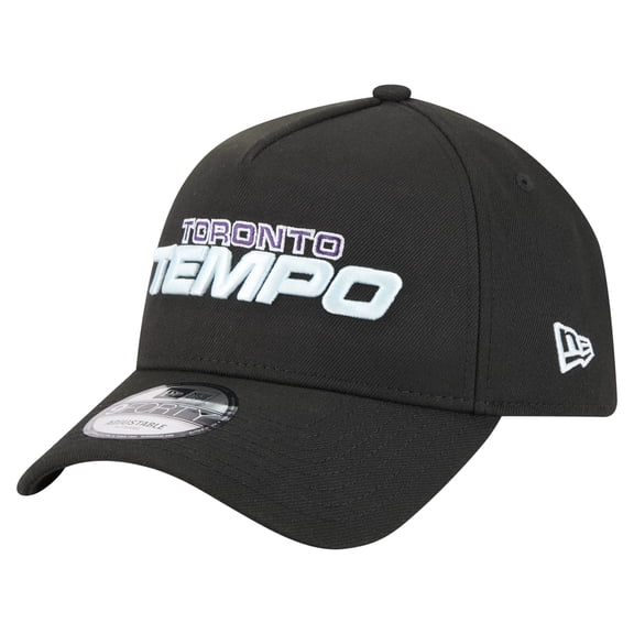 Unisex-New Era Black Toronto Tempo Core Logo A-Frame 9FORTY Adjustable Hat