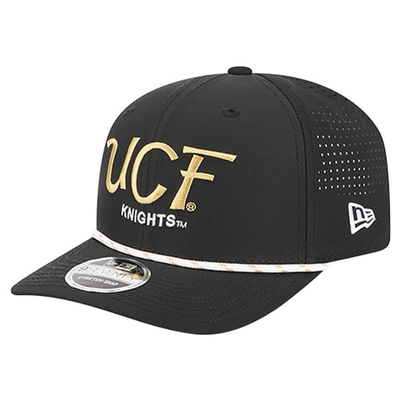 Men's New Era Black UCF Knights Script Performance Rope 9SEVENTY Adjustable Hat