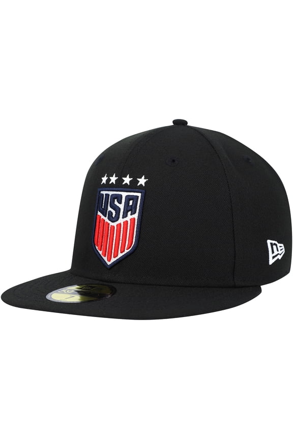 Men's New Era Black USWNT Team Basic 59FIFTY Fitted Hat