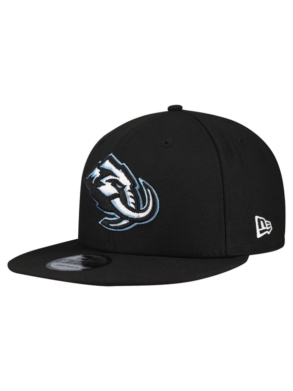 Men's New Era Black Utah Mammoth Team Primary 9FIFTY Snapback Hat