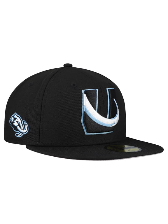 Men's New Era Black Utah Mammoth Team Secondary 59FIFTY Fitted Hat