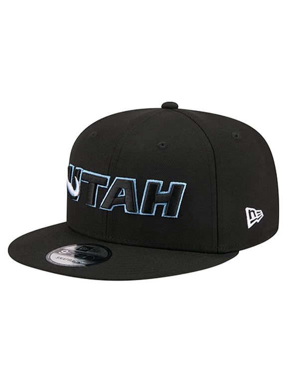 Men's New Era Black Utah Mammoth Team Wordmark 9FIFTY Snapback Hat