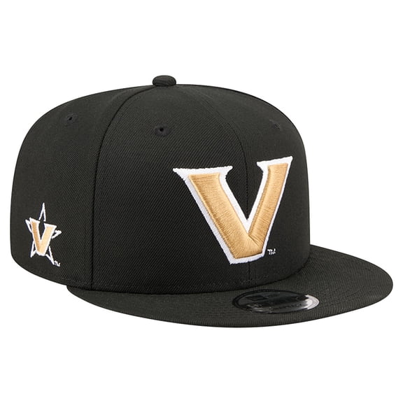 Men's New Era Black Vanderbilt Commodores Team 9FIFTY Snapback Hat