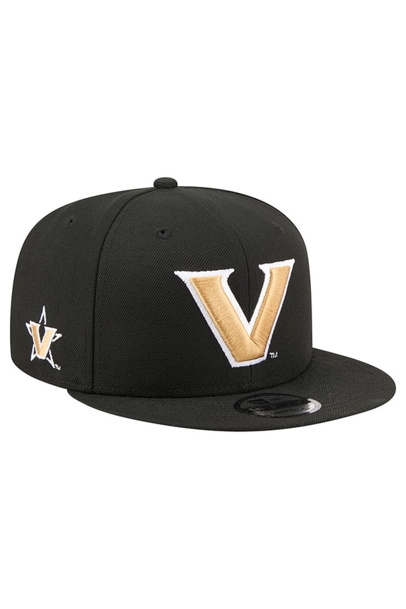 Men's New Era Black Vanderbilt Commodores Team 9FIFTY Snapback Hat