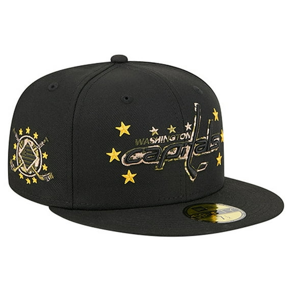 Men's New Era Black Washington Capitals Military Appreciation Digital Camo Stars 59FIFTY Fitted Hat