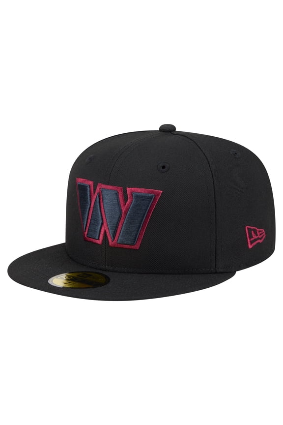 Men's New Era  Black Washington Commanders Color Pop 59FIFTY Fitted Hat