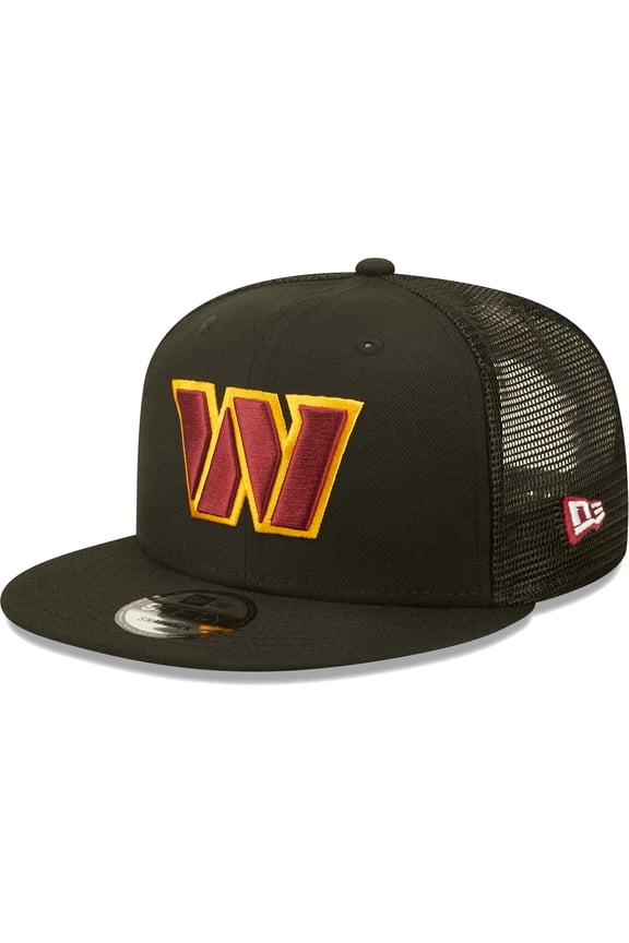 Men's New Era Black Washington Commanders Shade 9FIFTY Trucker Snapback Hat