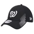 thumbnail image 1 of Men's New Era Black Washington Nationals Active Dash Mark 39THIRTY Flex Hat, 1 of 6