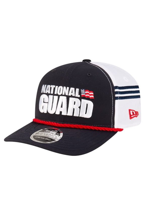 Men's New Era Black/White Dale Earnhardt Jr. National Guard 9SEVENTY Stretch-Snap Hat